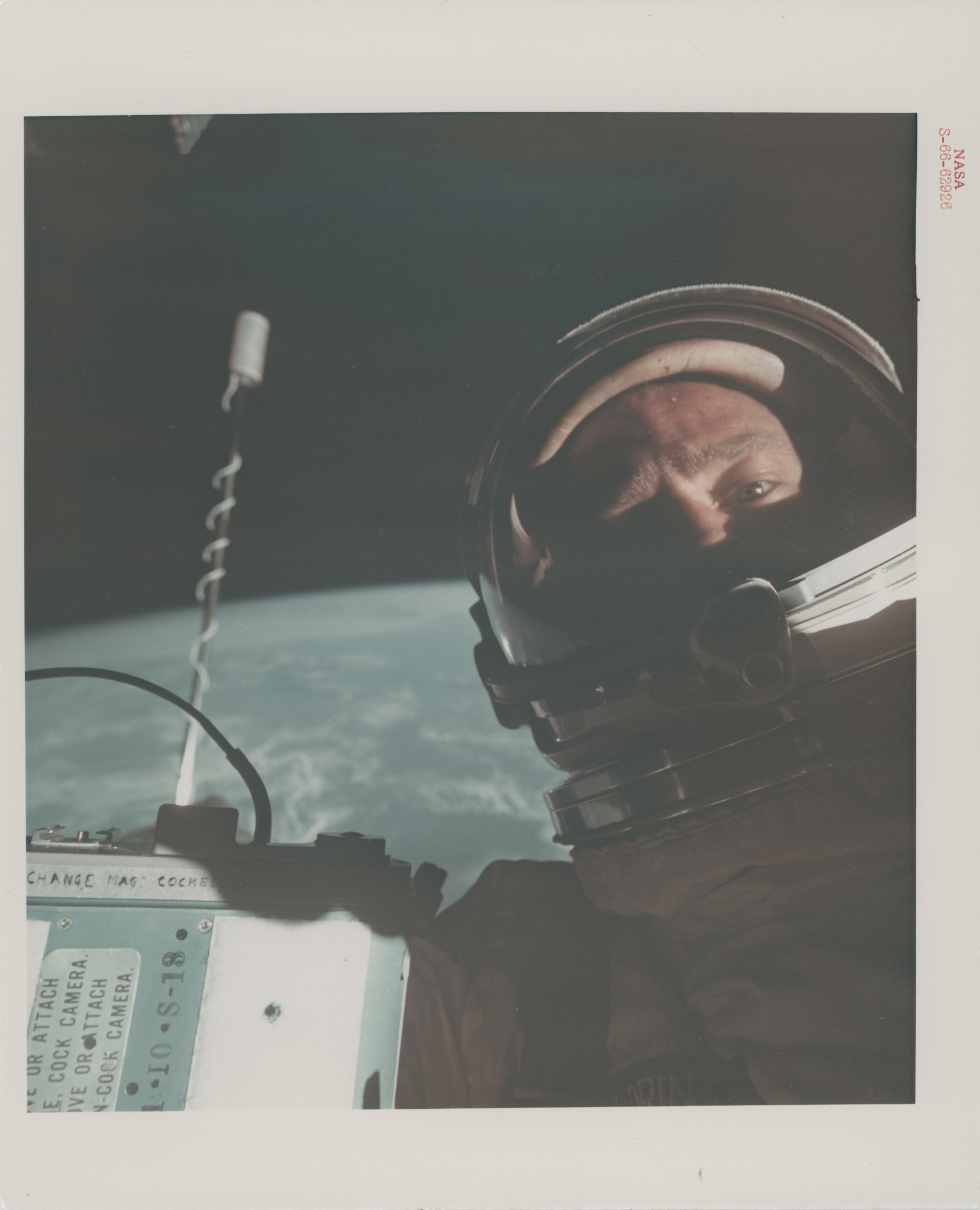 The first selfie in outer space, 11 - 15 November 1966, vintage chromogenic print on fiber-based paper, printed 1966, numbered 