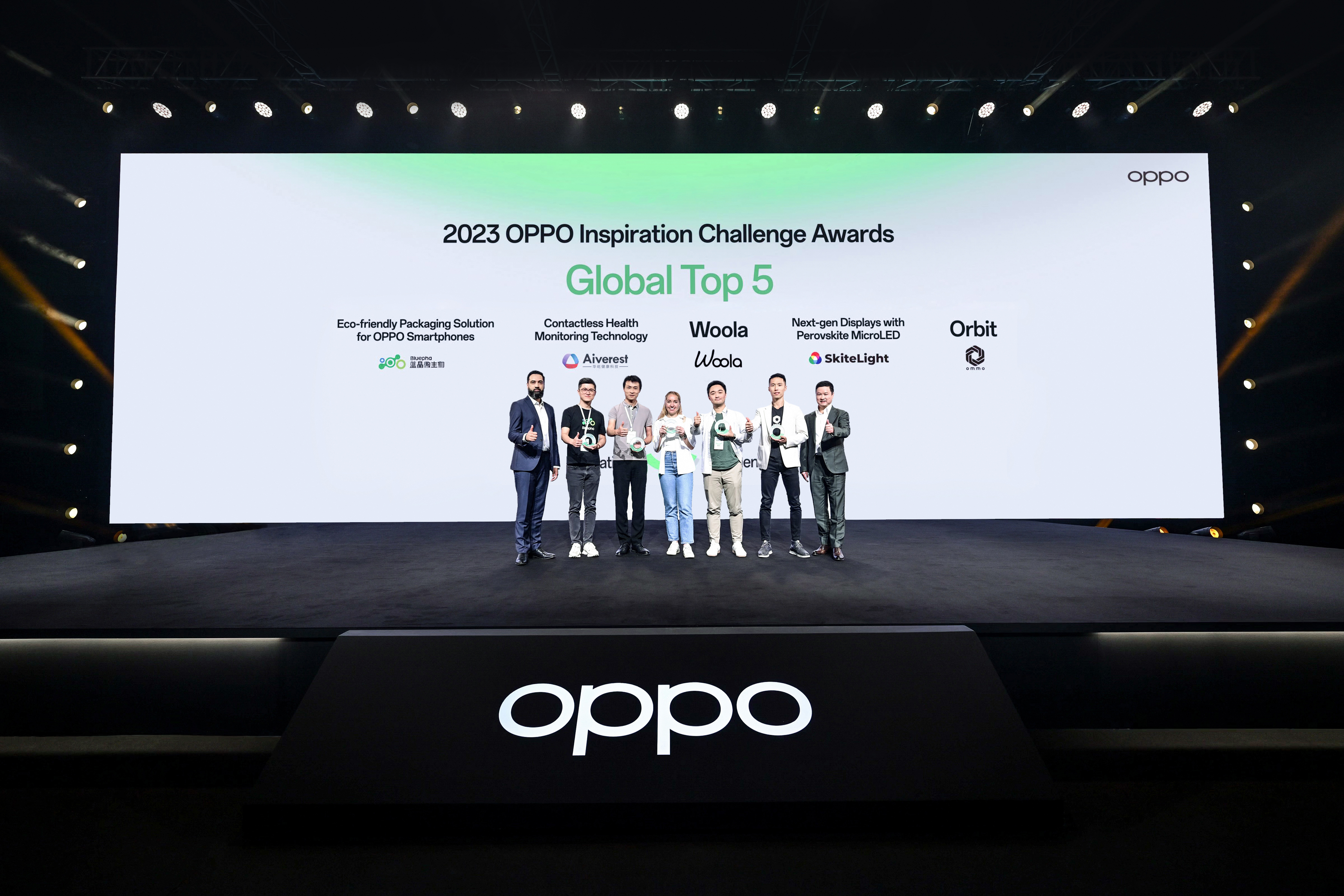 The five winning teams of the 2023 OPPO Inspiration Challenge