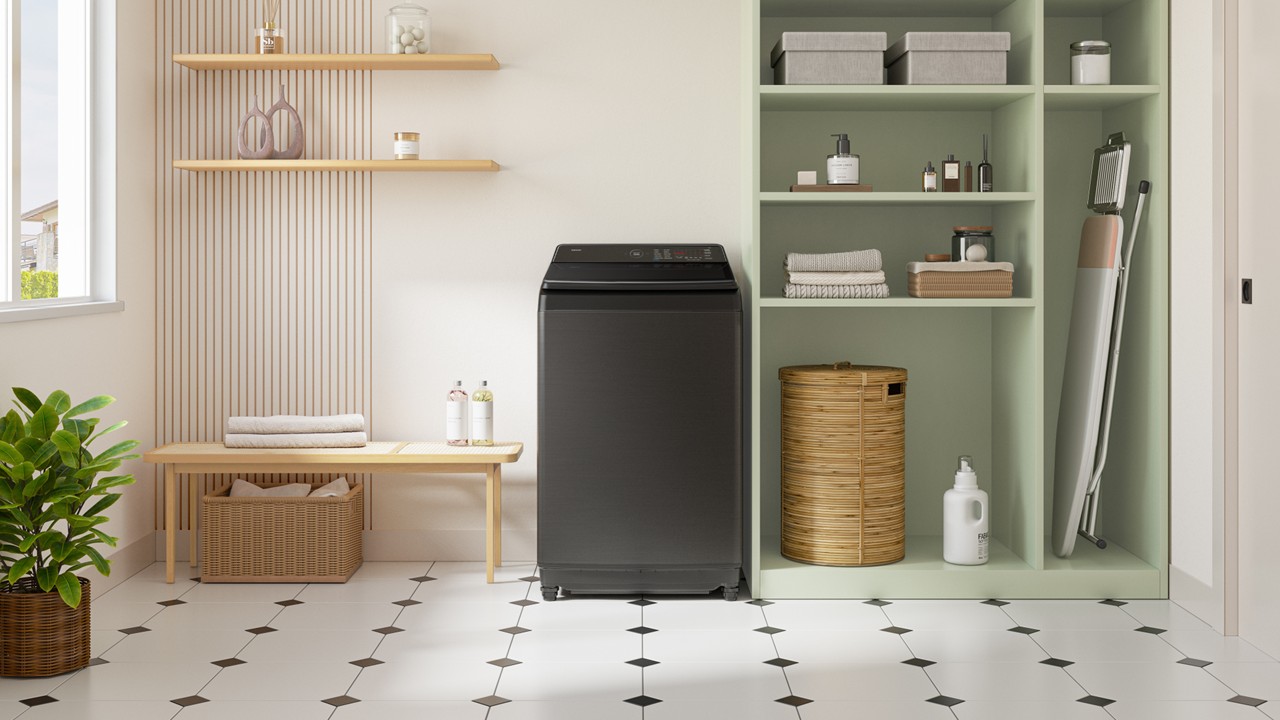 The Bespoke AI Top Load Washer streamlines and simplifies laundry experiences for homeowners