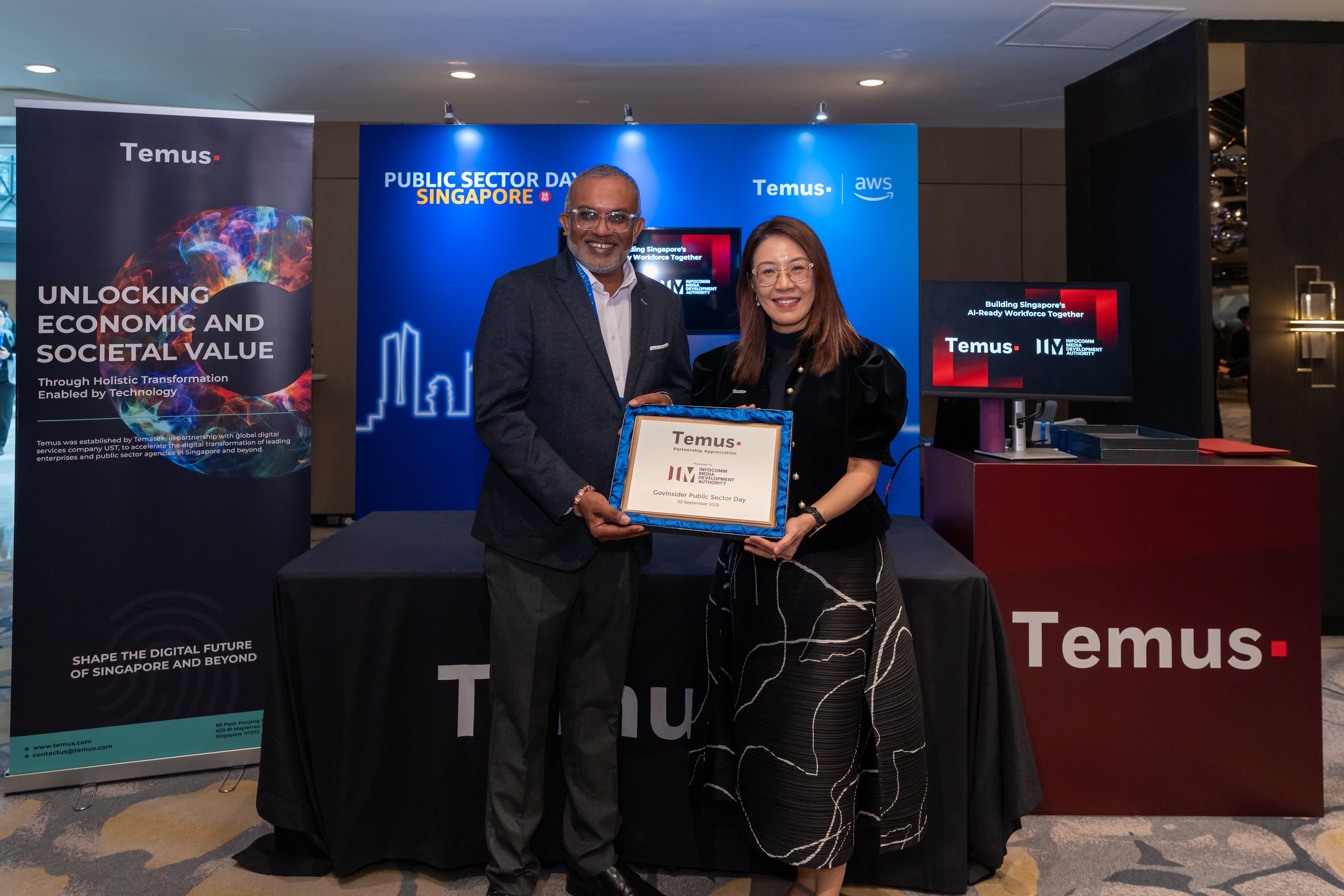 Kiren Kumar, Deputy Chief Executive Development; Ng Lai Yee, Chief Executive Officer, Temus