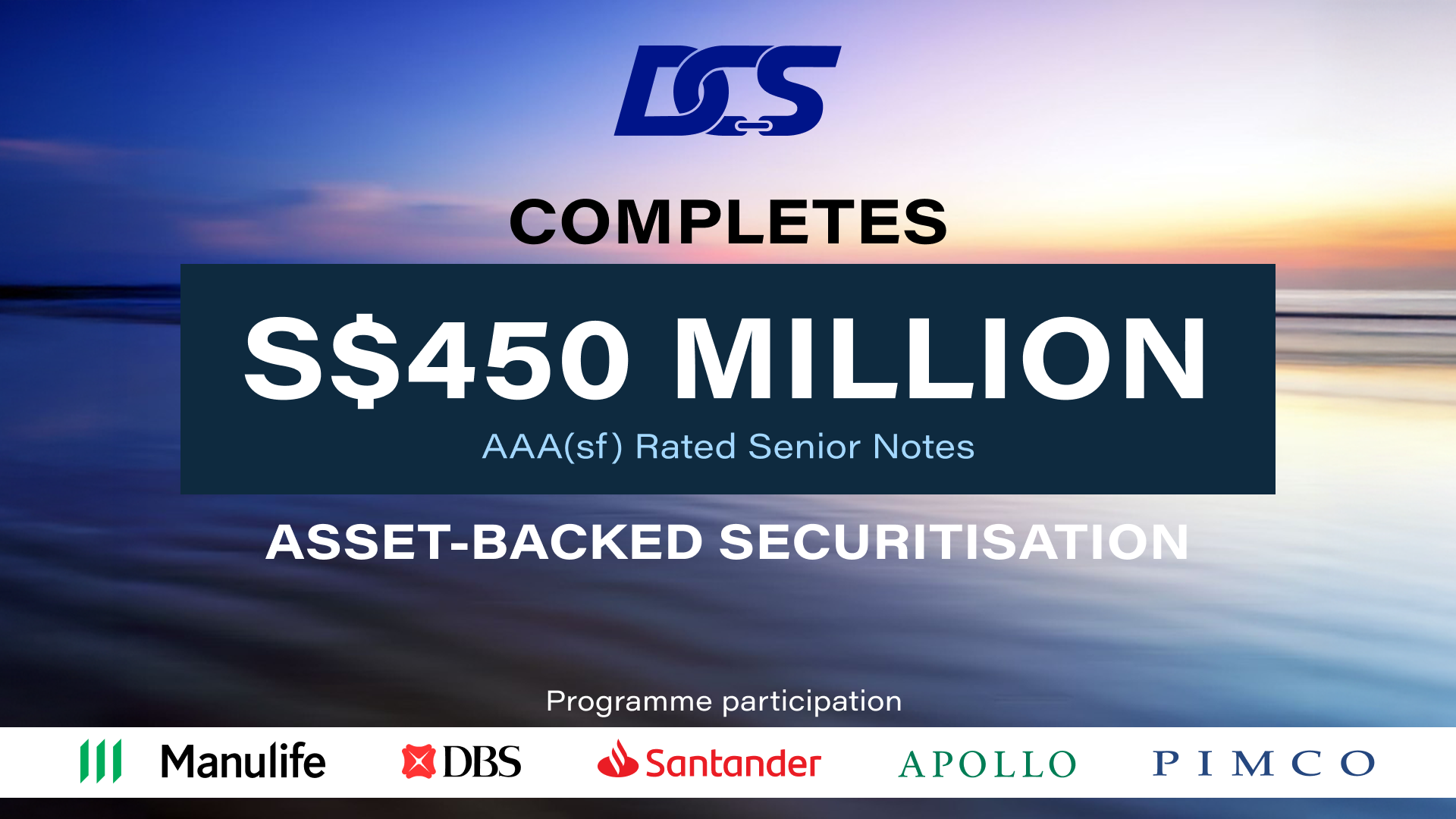DCS achieves rare AAA(sf) rating on S$450M securitisation