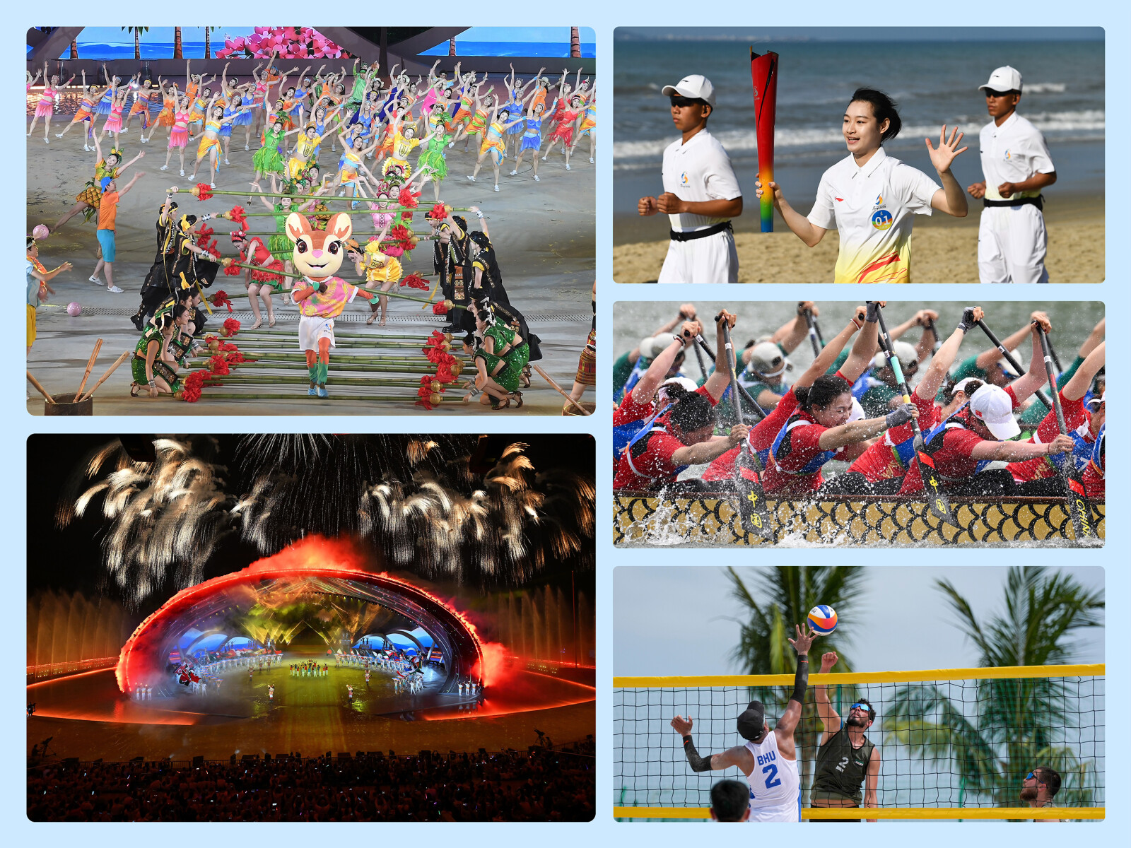 The 6th Asian Beach Games is being held from April 22 to 30 in Sanya, a coastal city in south China