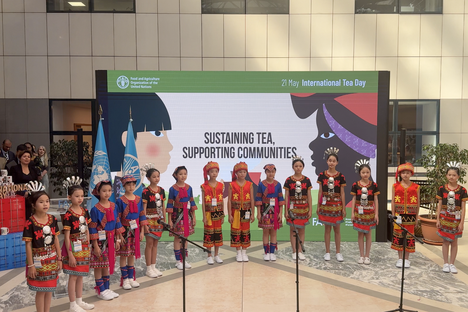 The Rainforest Children’s Choir performed an original song