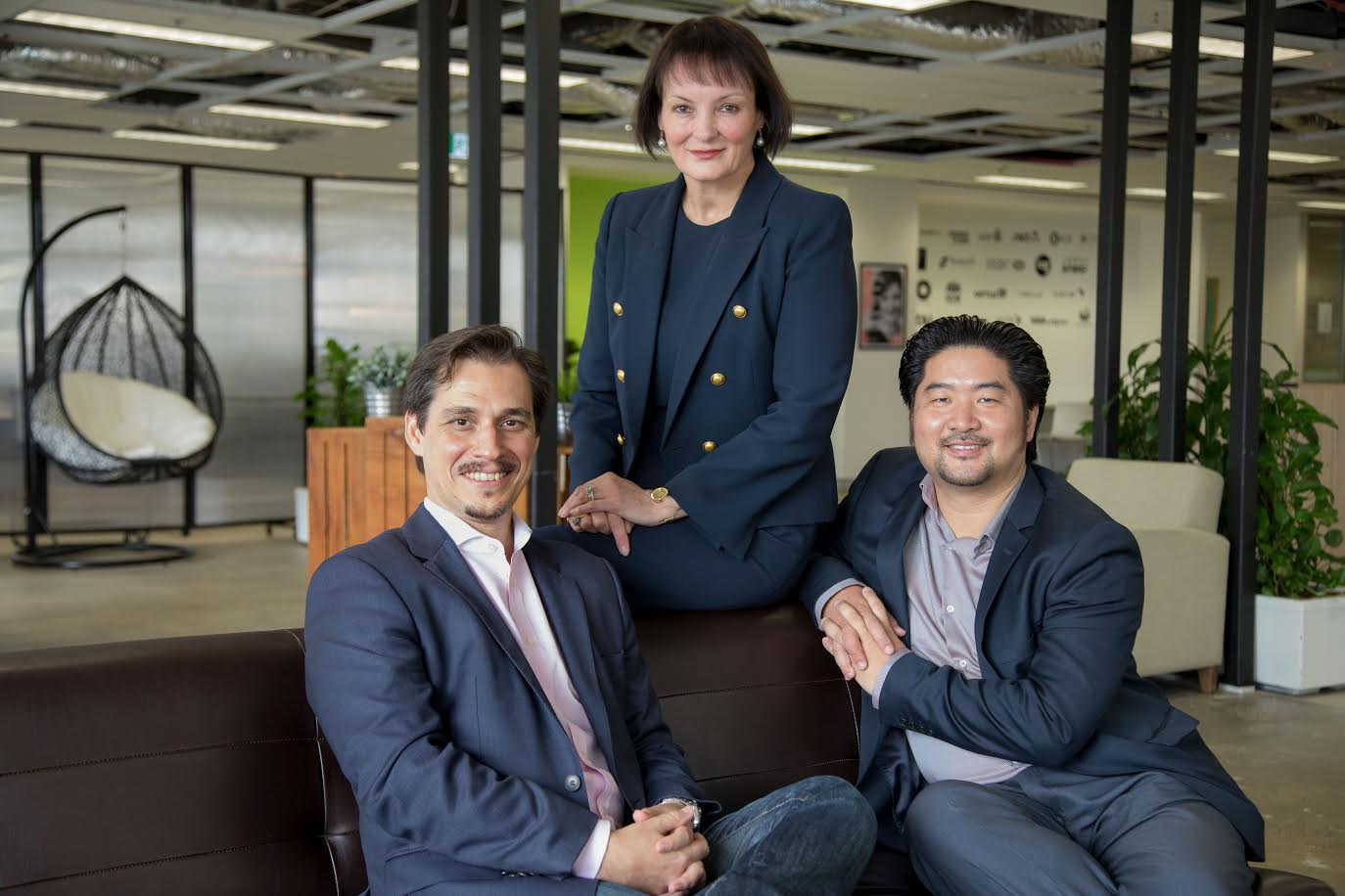 Left to right: Sapien Ventures' Daniel Biondi, Helen Lorigan and Victor Jiang